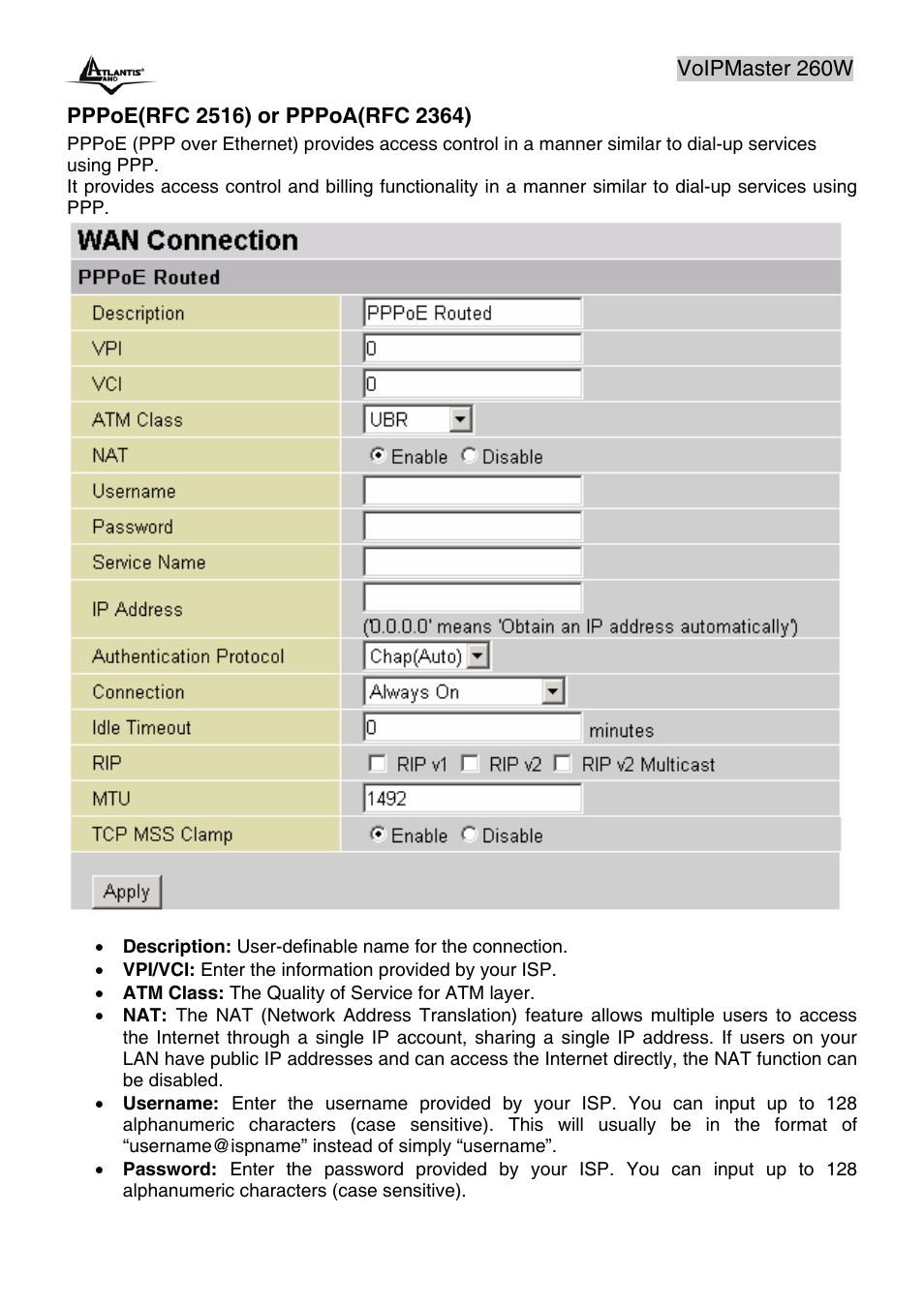 Atlantis Land A02-RAV260-W54 User Manual | Page 51 / 121