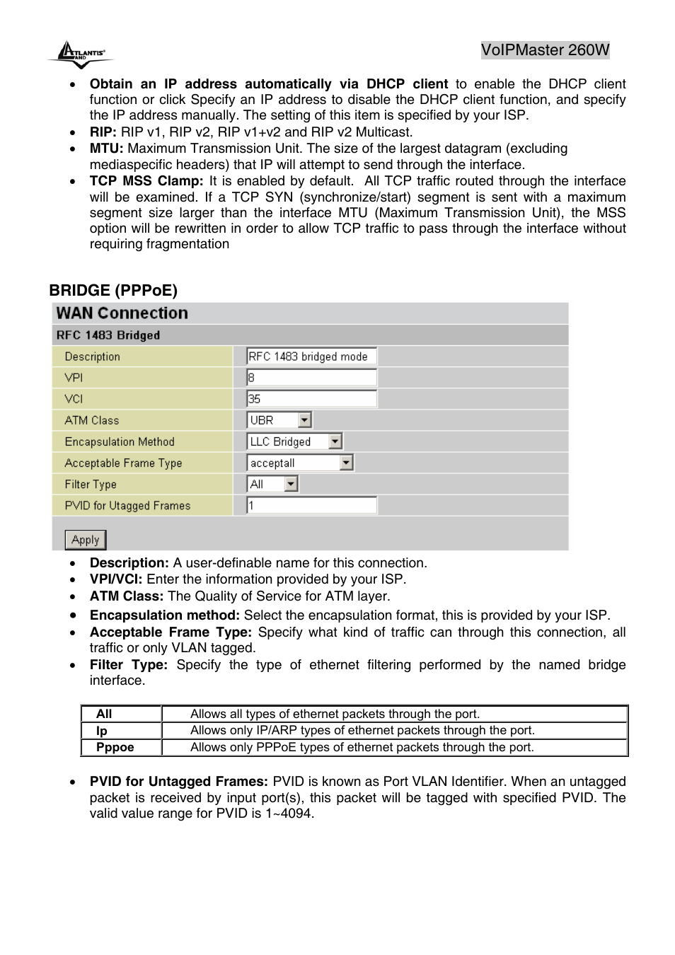 Atlantis Land A02-RAV260-W54 User Manual | Page 54 / 121