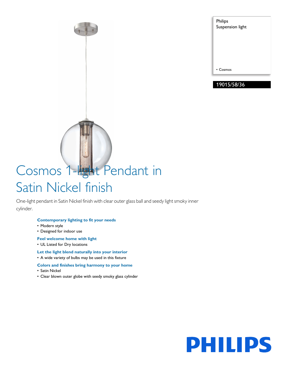 Philips 190155836 User Manual | 2 pages