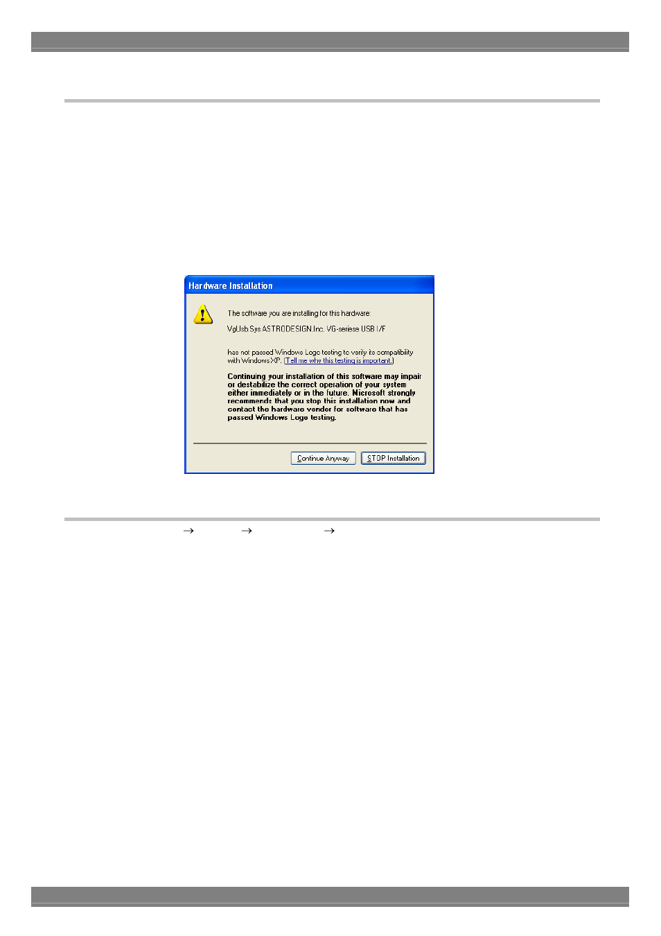 Installing the usb driver, Uninstallation method | Astro Design PORTABLE SIGNAL GENERATOR PROGRAMMING SOFTWARE SP-8848 User Manual | Page 11 / 127