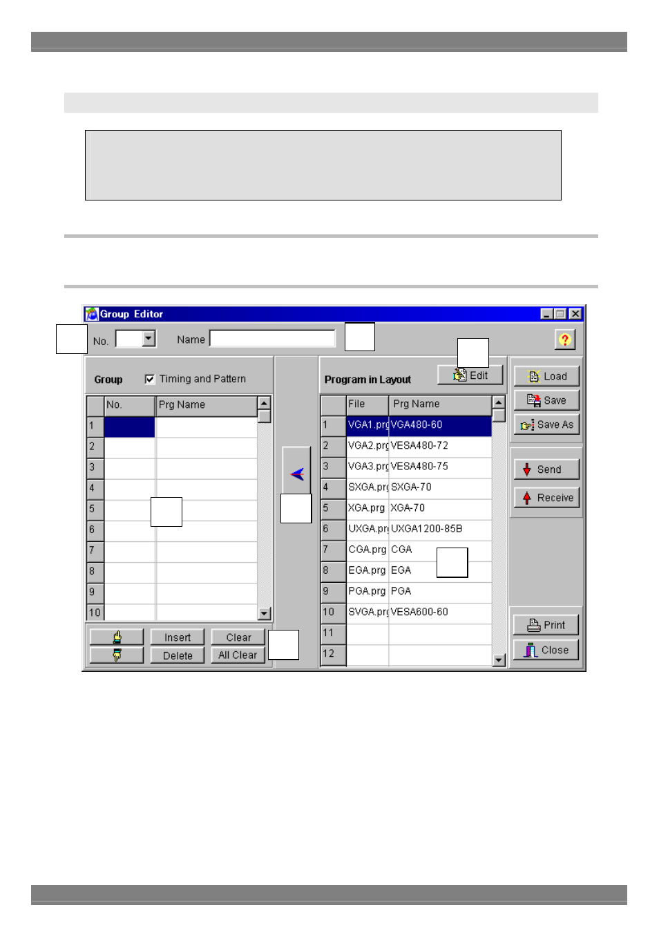 Creating and editing the group data, Startup method, Window screen and description | Astro Design PORTABLE SIGNAL GENERATOR PROGRAMMING SOFTWARE SP-8848 User Manual | Page 69 / 127