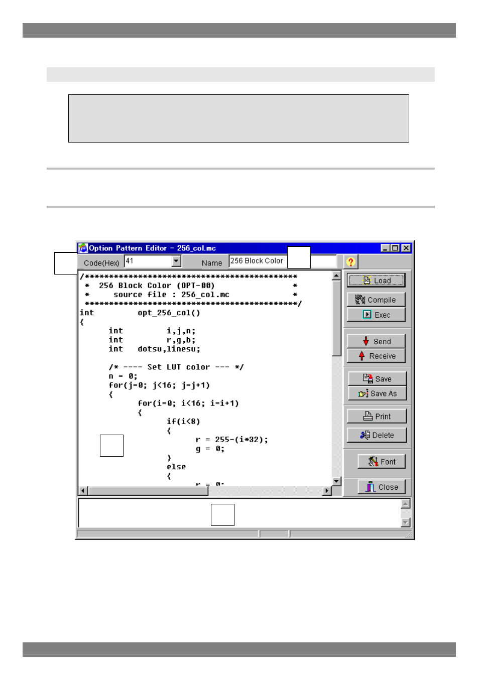 Creating and editing the optional patterns, Startup method, Window screen and description | Compilation screen | Astro Design PORTABLE SIGNAL GENERATOR PROGRAMMING SOFTWARE SP-8848 User Manual | Page 77 / 127