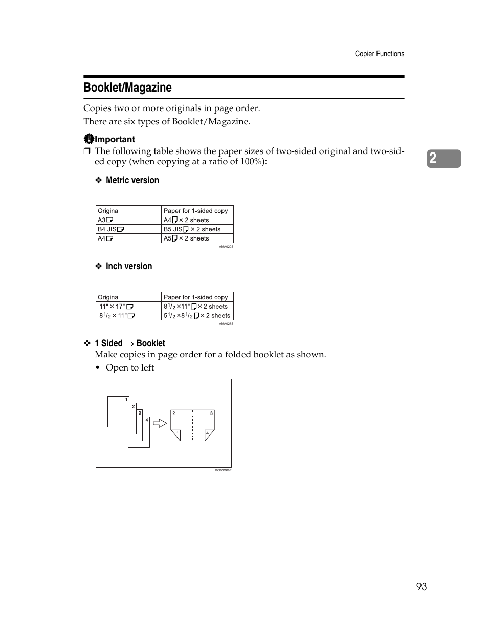 Booklet/magazine, See p.93 “booklet/magazine | Aristokraft LD425C User Manual | Page 115 / 206