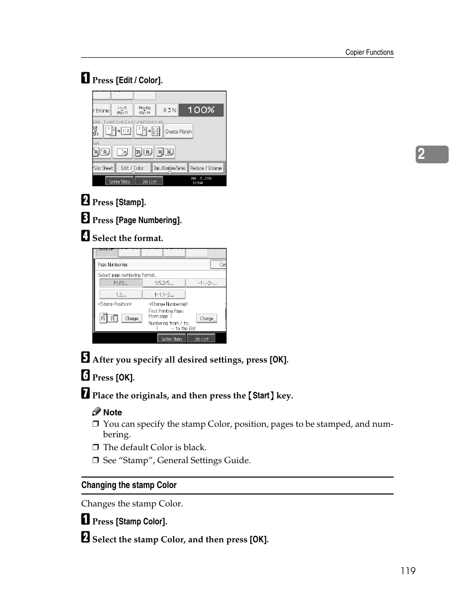 Changing the stamp color | Aristokraft LD425C User Manual | Page 141 / 206