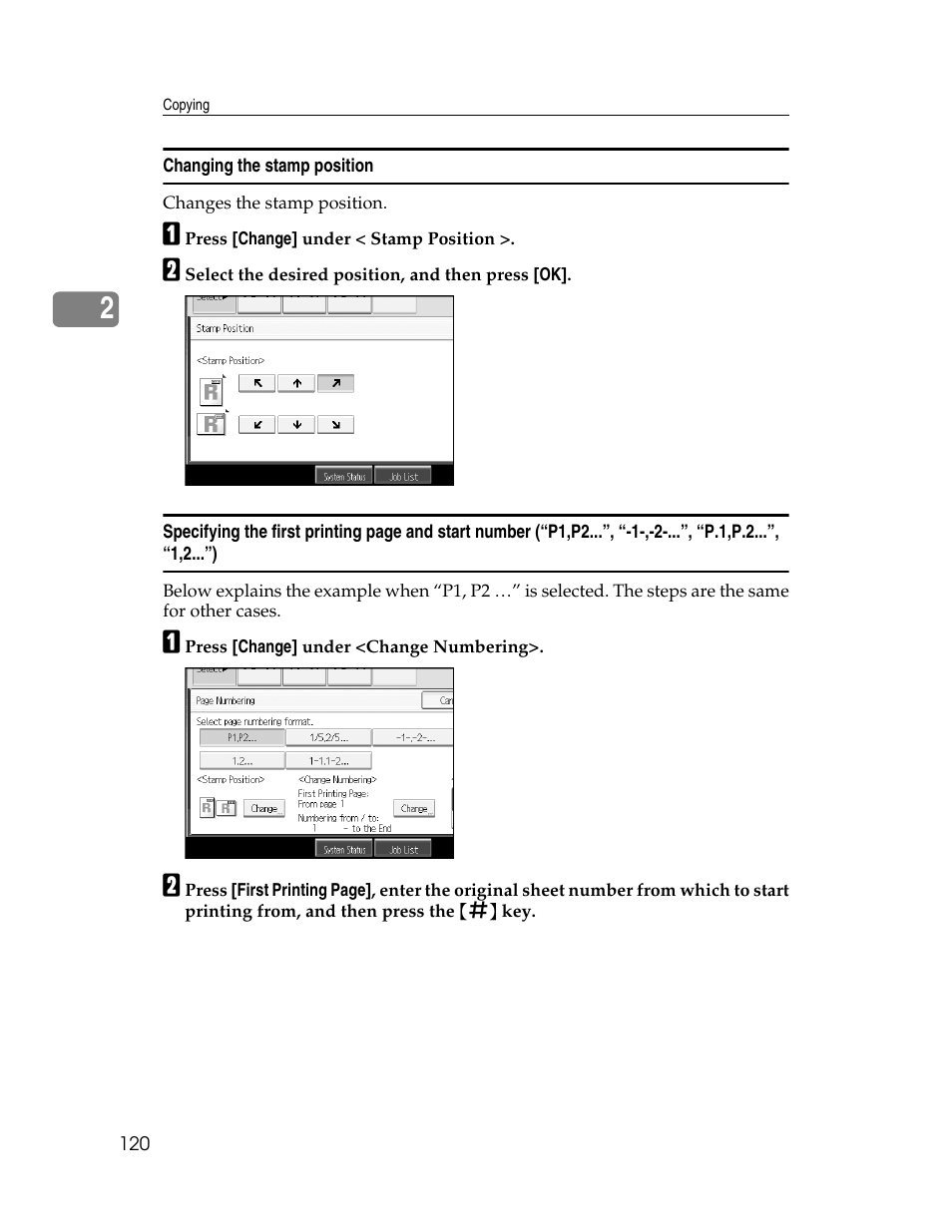 Changing the stamp position | Aristokraft LD425C User Manual | Page 142 / 206