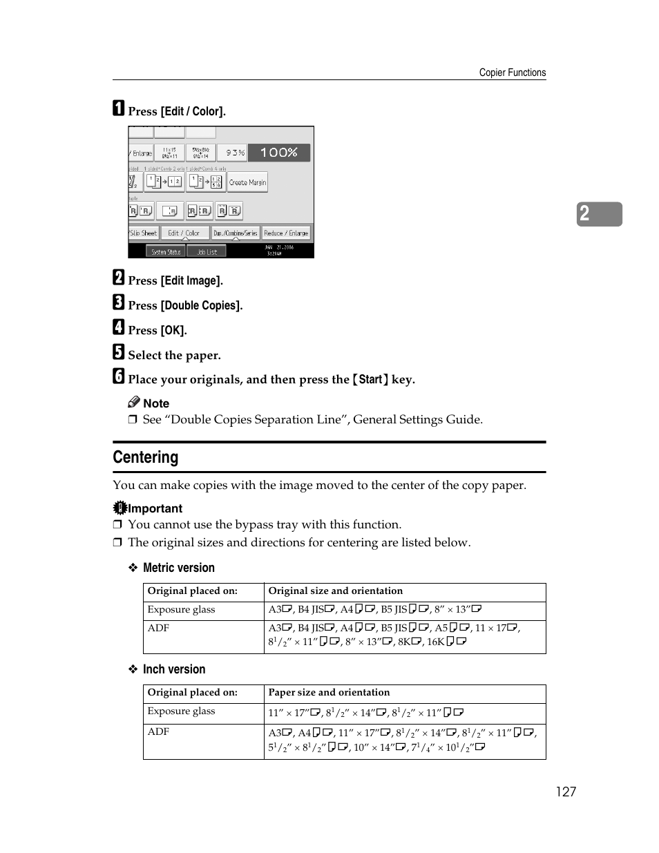 Centering | Aristokraft LD425C User Manual | Page 149 / 206
