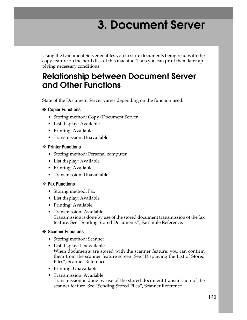 Document server | Aristokraft LD425C User Manual | Page 165 / 206