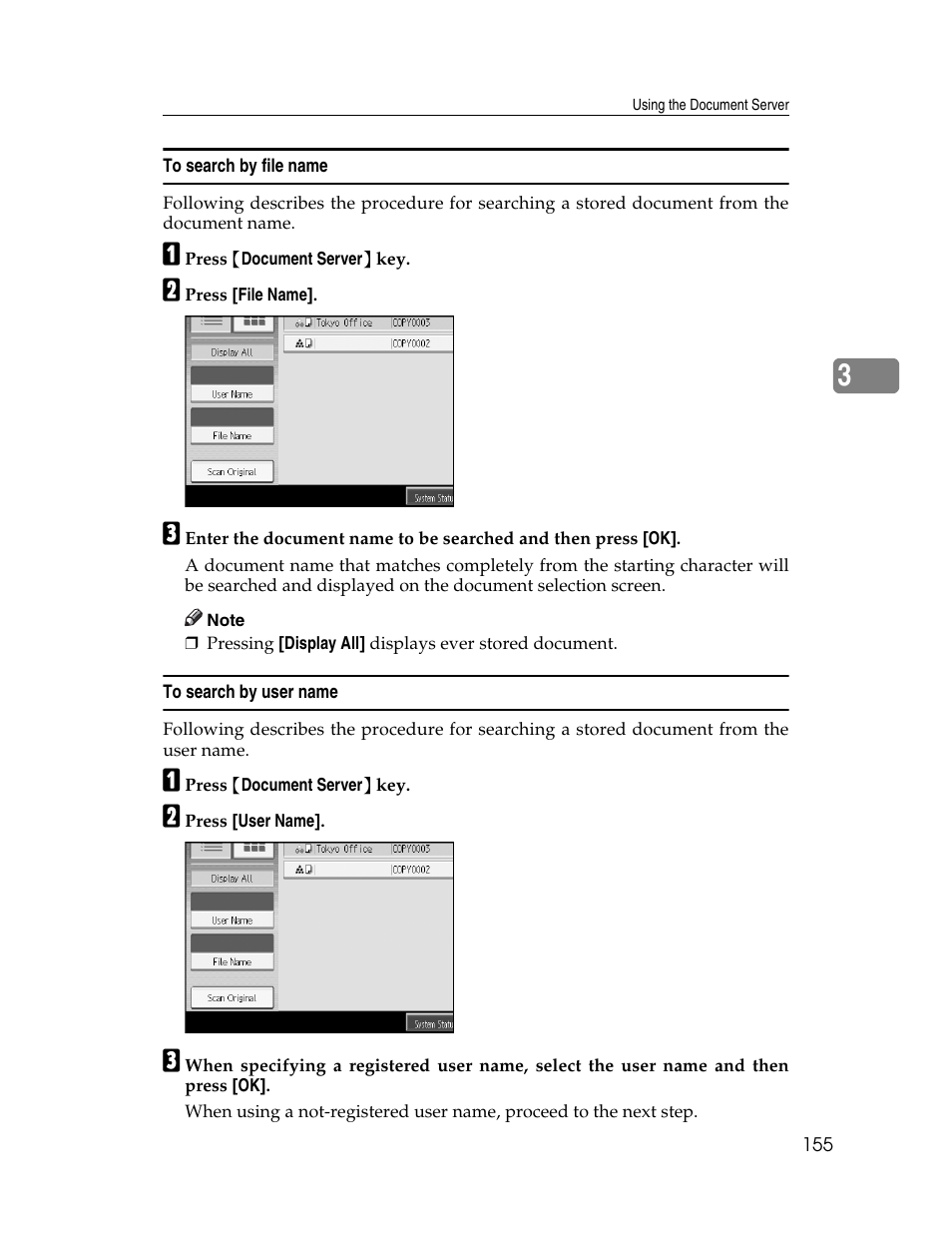 To search by file name, To search by user name | Aristokraft LD425C User Manual | Page 177 / 206