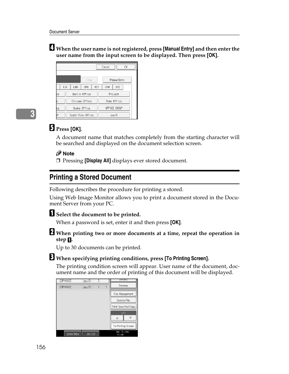 Printing a stored document | Aristokraft LD425C User Manual | Page 178 / 206