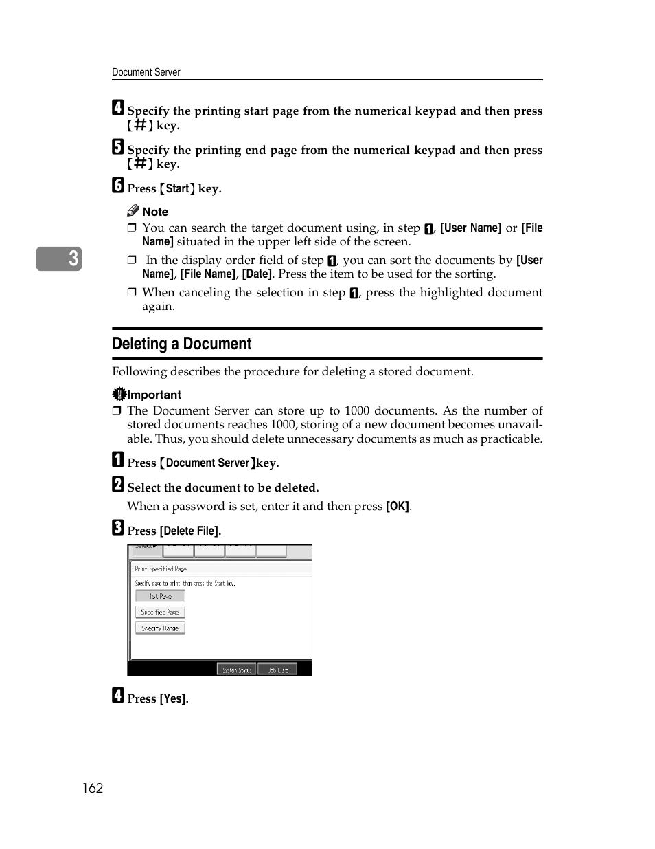 Deleting a document | Aristokraft LD425C User Manual | Page 184 / 206