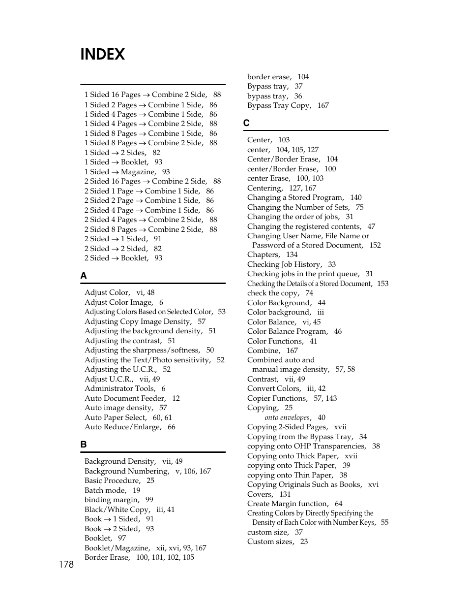Index | Aristokraft LD425C User Manual | Page 200 / 206