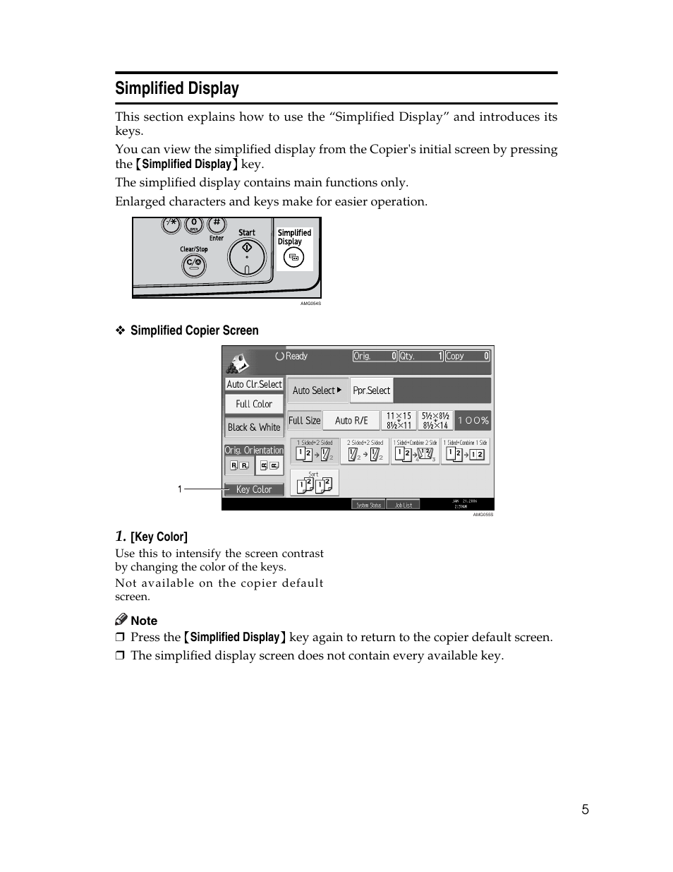 Simplified display | Aristokraft LD425C User Manual | Page 27 / 206