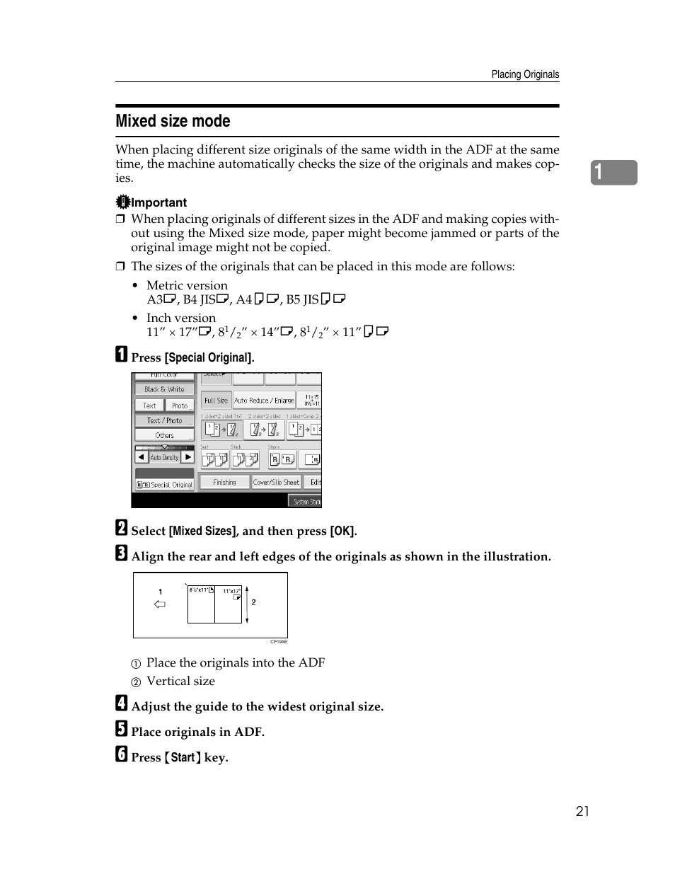 Mixed size mode | Aristokraft LD425C User Manual | Page 43 / 206
