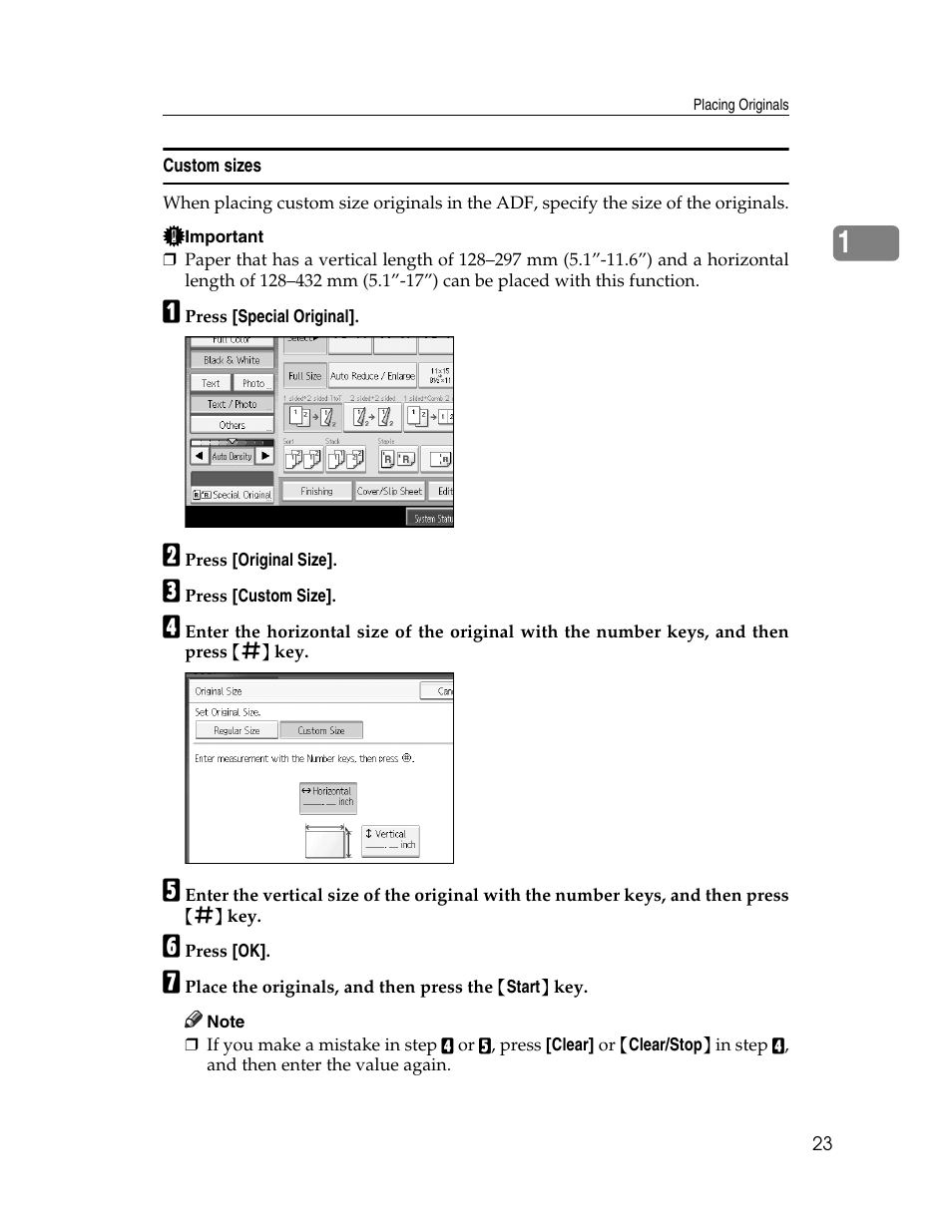 Custom sizes, See p.23 “custom sizes | Aristokraft LD425C User Manual | Page 45 / 206