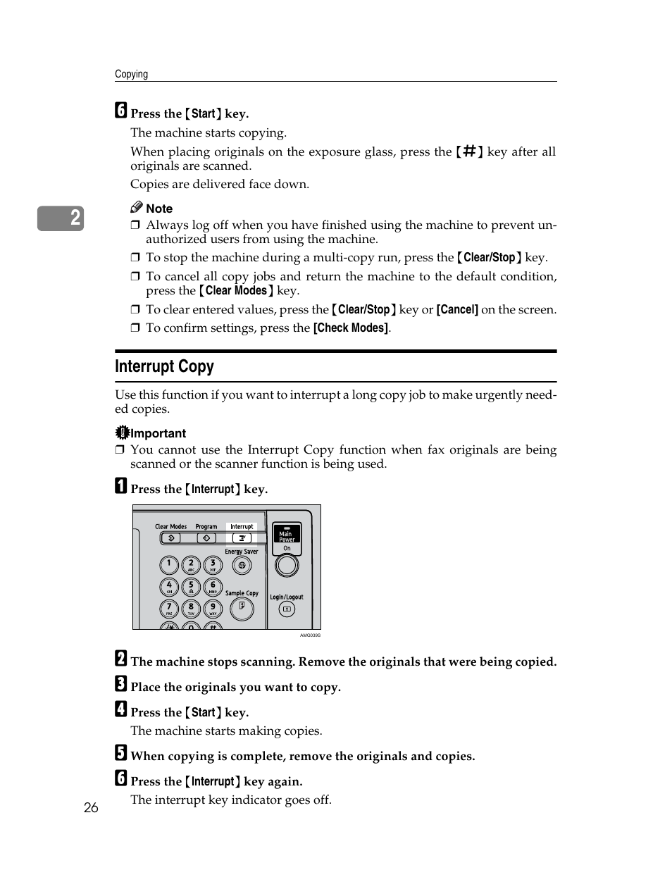Interrupt copy | Aristokraft LD425C User Manual | Page 48 / 206