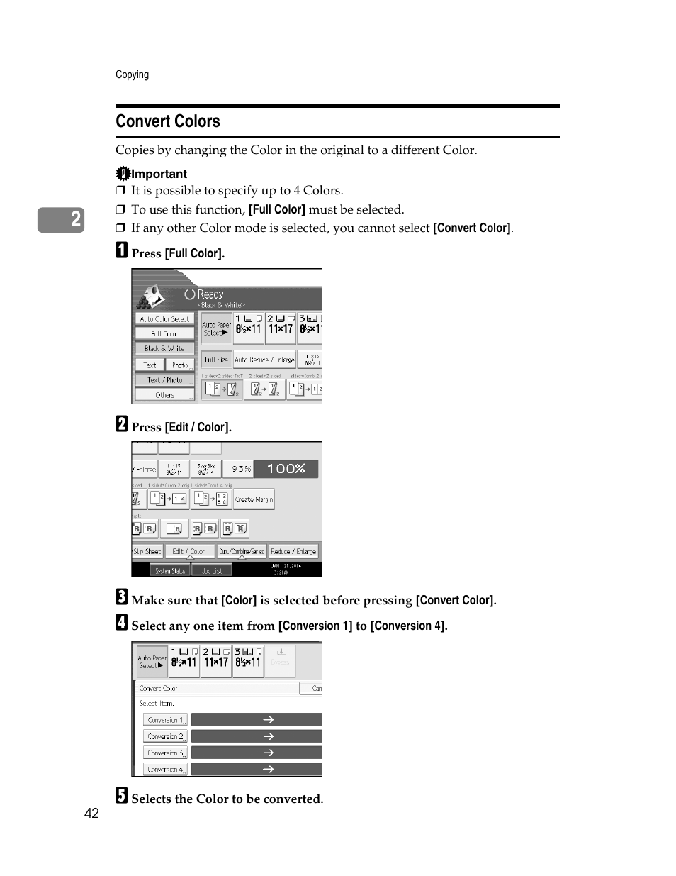 Convert colors | Aristokraft LD425C User Manual | Page 64 / 206