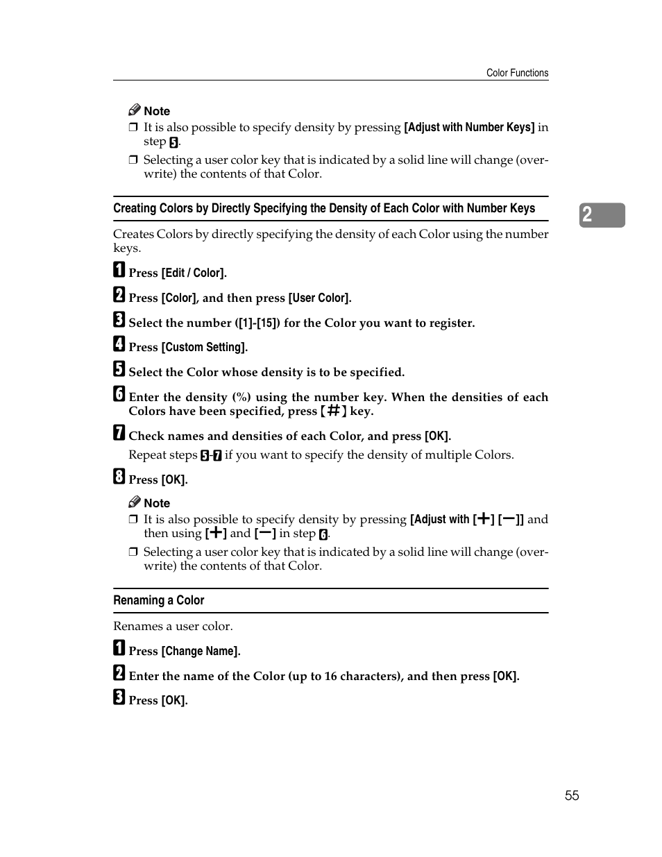 Renaming a color | Aristokraft LD425C User Manual | Page 77 / 206