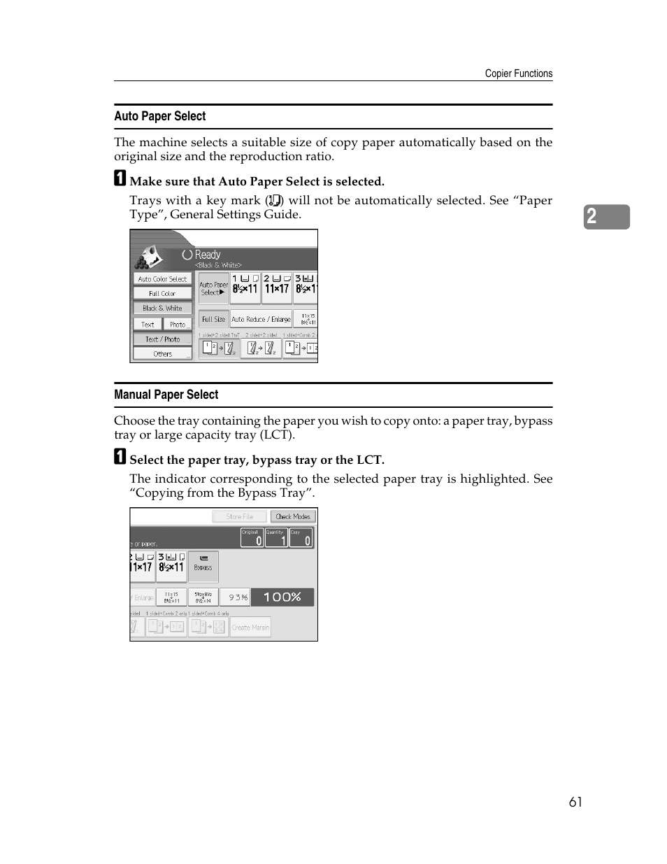 Auto paper select, Manual paper select | Aristokraft LD425C User Manual | Page 83 / 206
