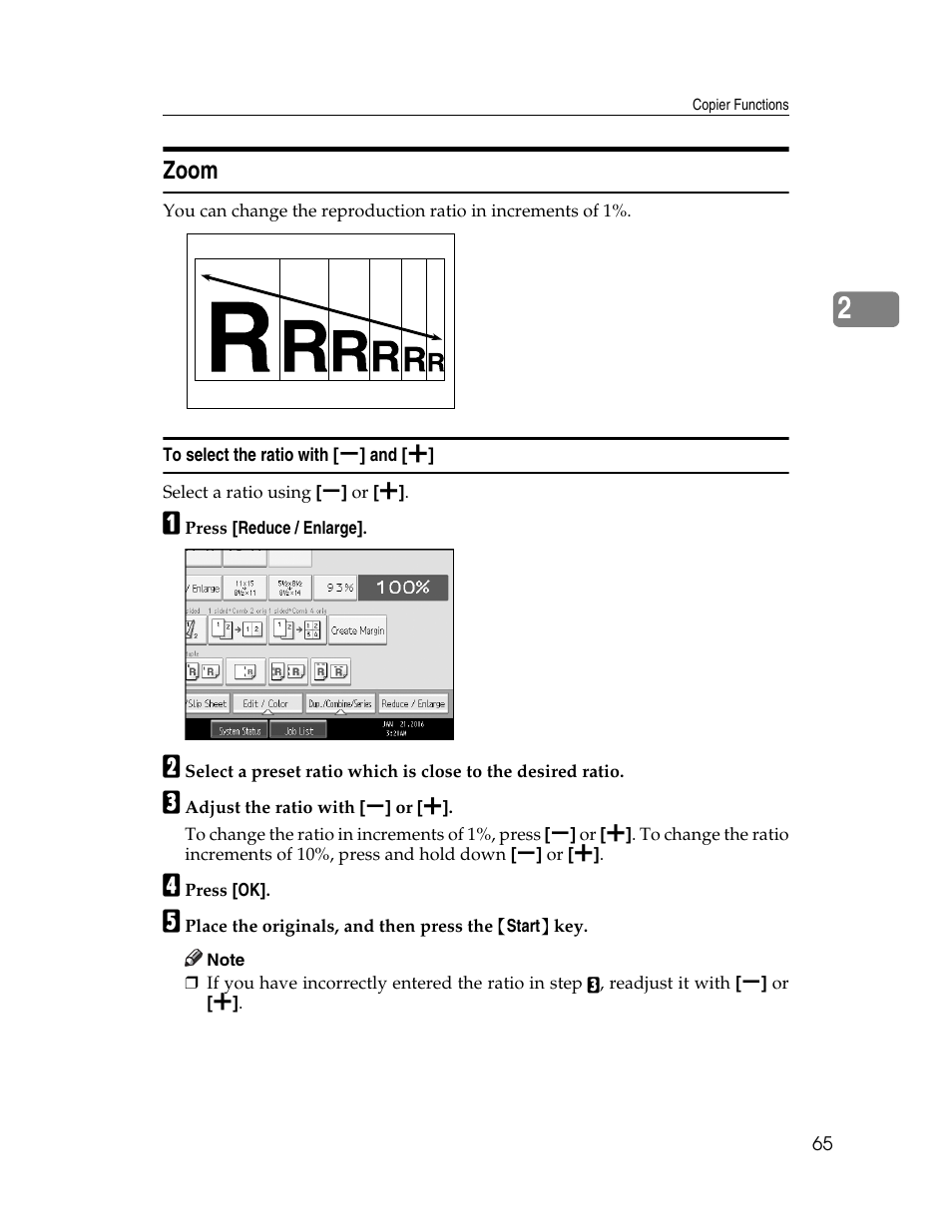 Zoom, To select the ratio with [-] and | Aristokraft LD425C User Manual | Page 87 / 206