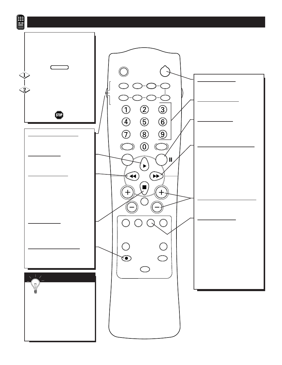 Vcr b, Sing the, Emote | Uttons | Philips TP3297B User Manual | Page 44 / 56