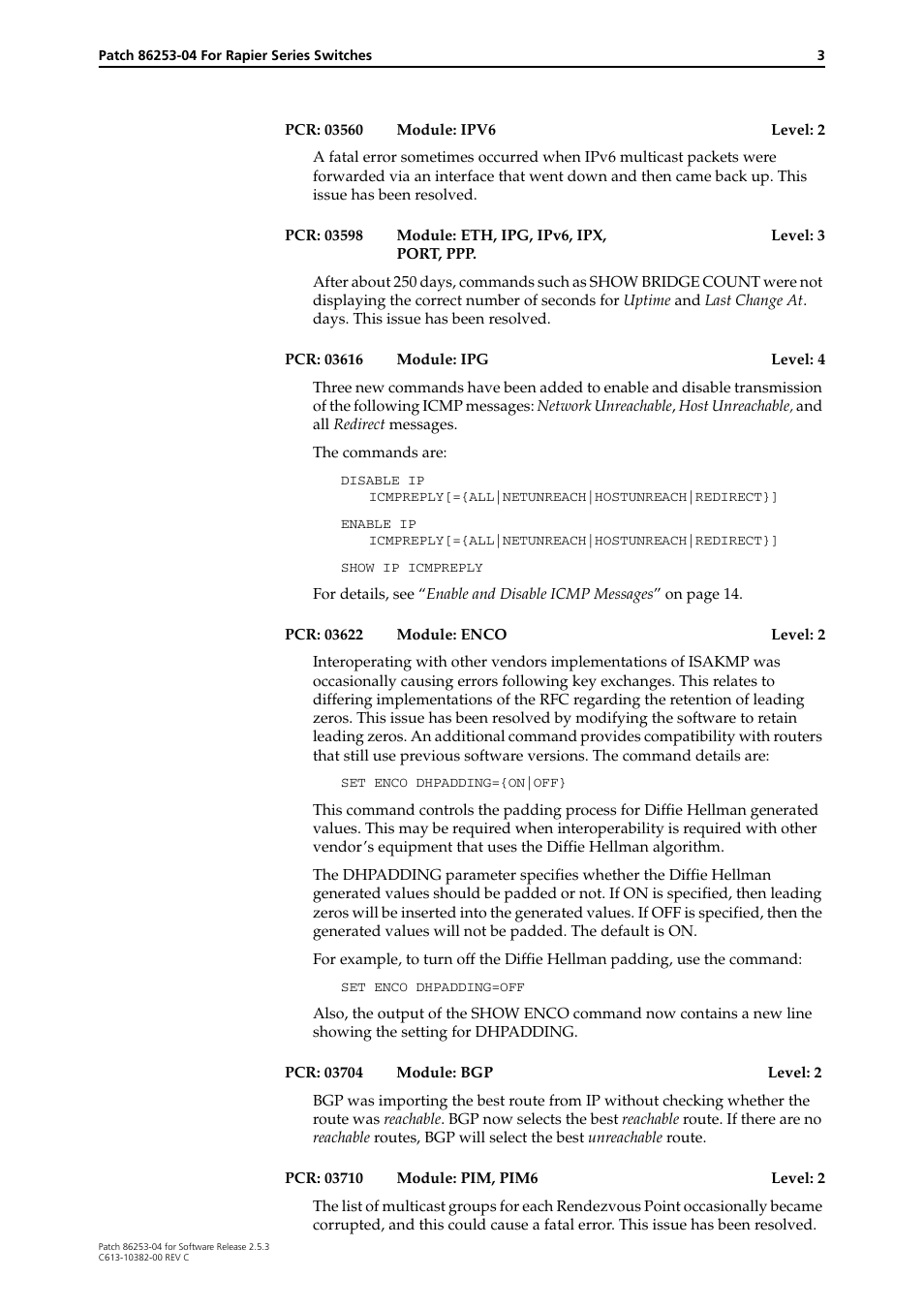 Allied Telesis Rapier Series User Manual | Page 3 / 22