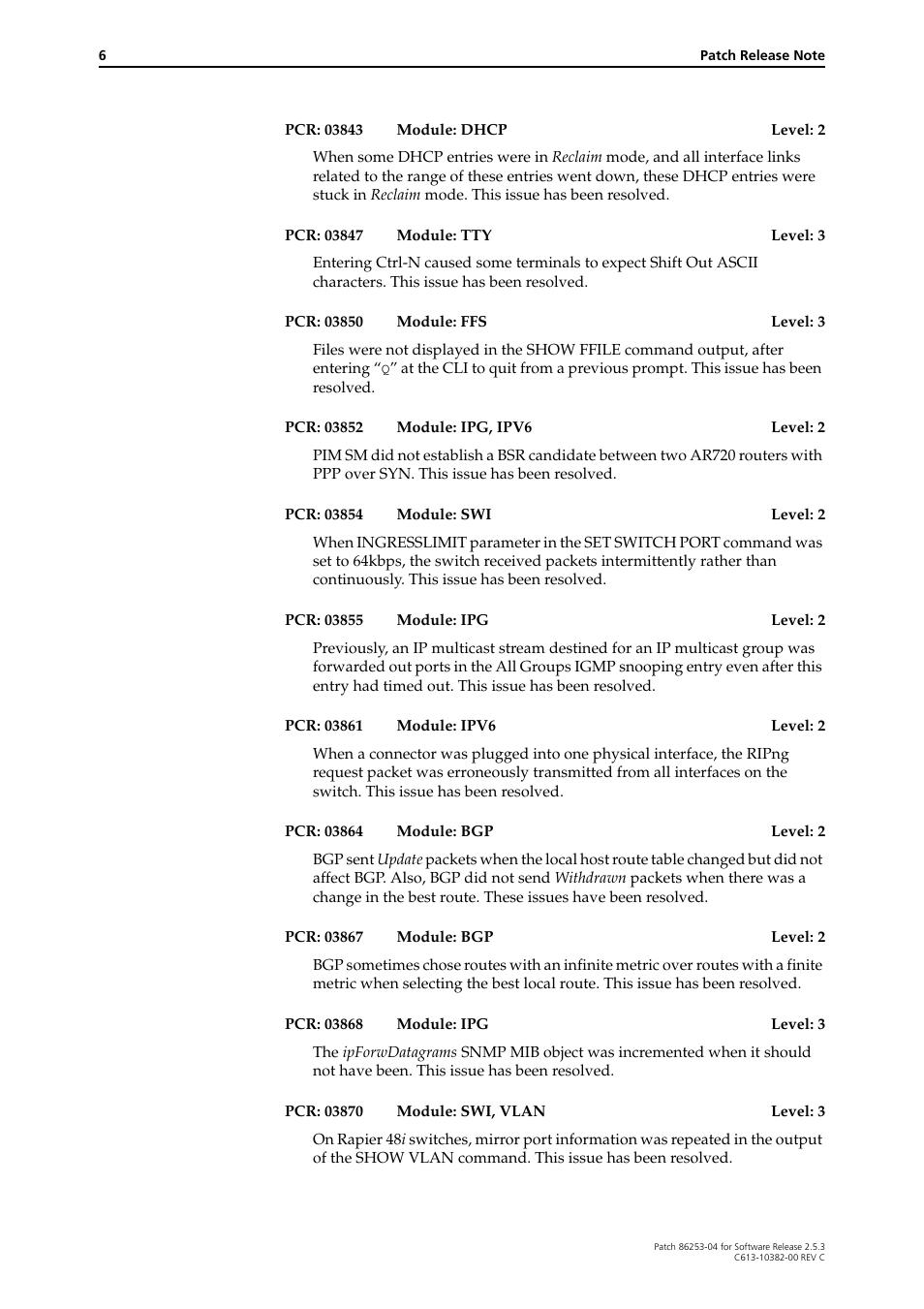 Allied Telesis Rapier Series User Manual | Page 6 / 22