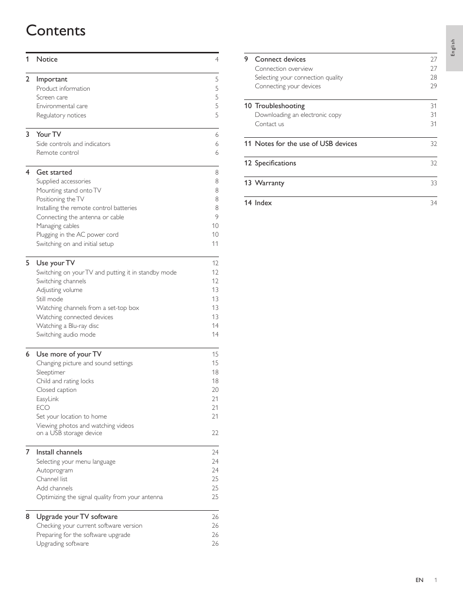 Philips 46PFL3706-F7 User Manual | Page 2 / 36