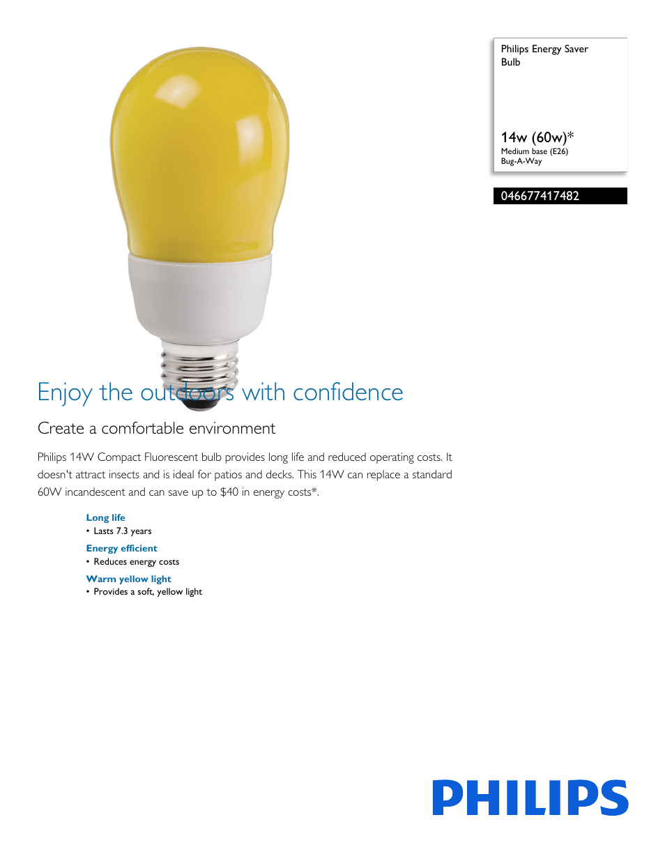 Philips 046677417482 User Manual | 2 pages