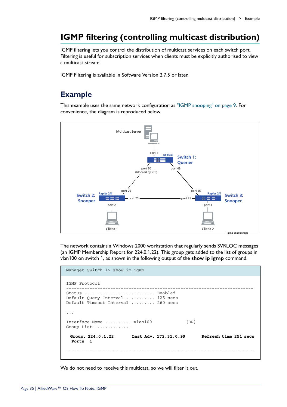 Example | Allied Telesis AR400 User Manual | Page 35 / 110