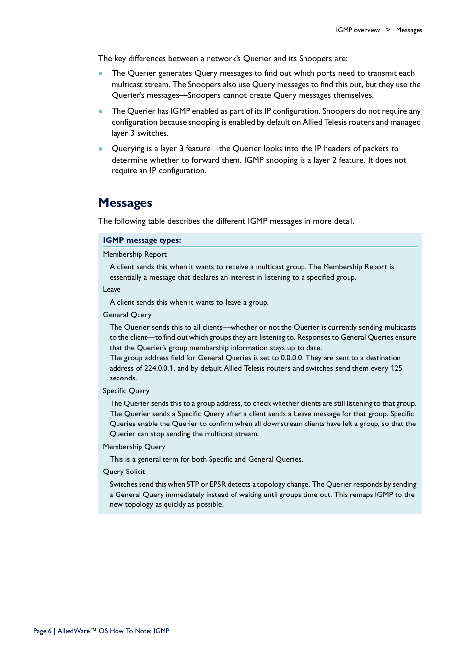 Messages | Allied Telesis AR400 User Manual | Page 6 / 110