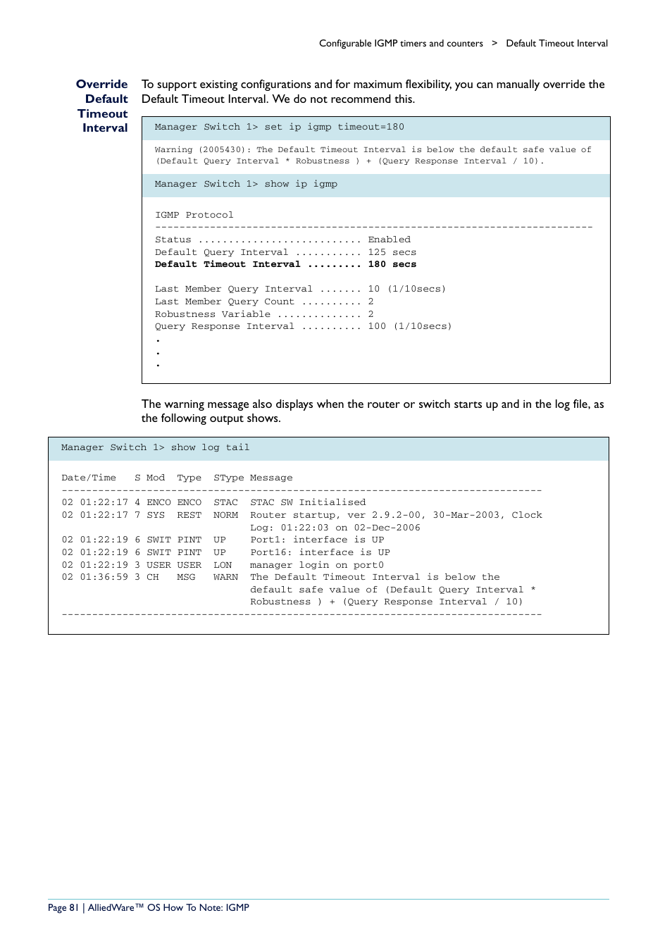Allied Telesis AR400 User Manual | Page 81 / 110