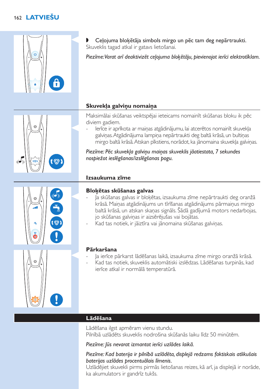 Philips Norelco SHAVER Series 9000 wet and dry electric shaver S9721-84 V-Track Precision Blades Contour Detect Technology SmartClean System PRO Digital User Interface with SmartClean System PRO and Aquatec Wet & Dry User Manual | Page 162 / 352