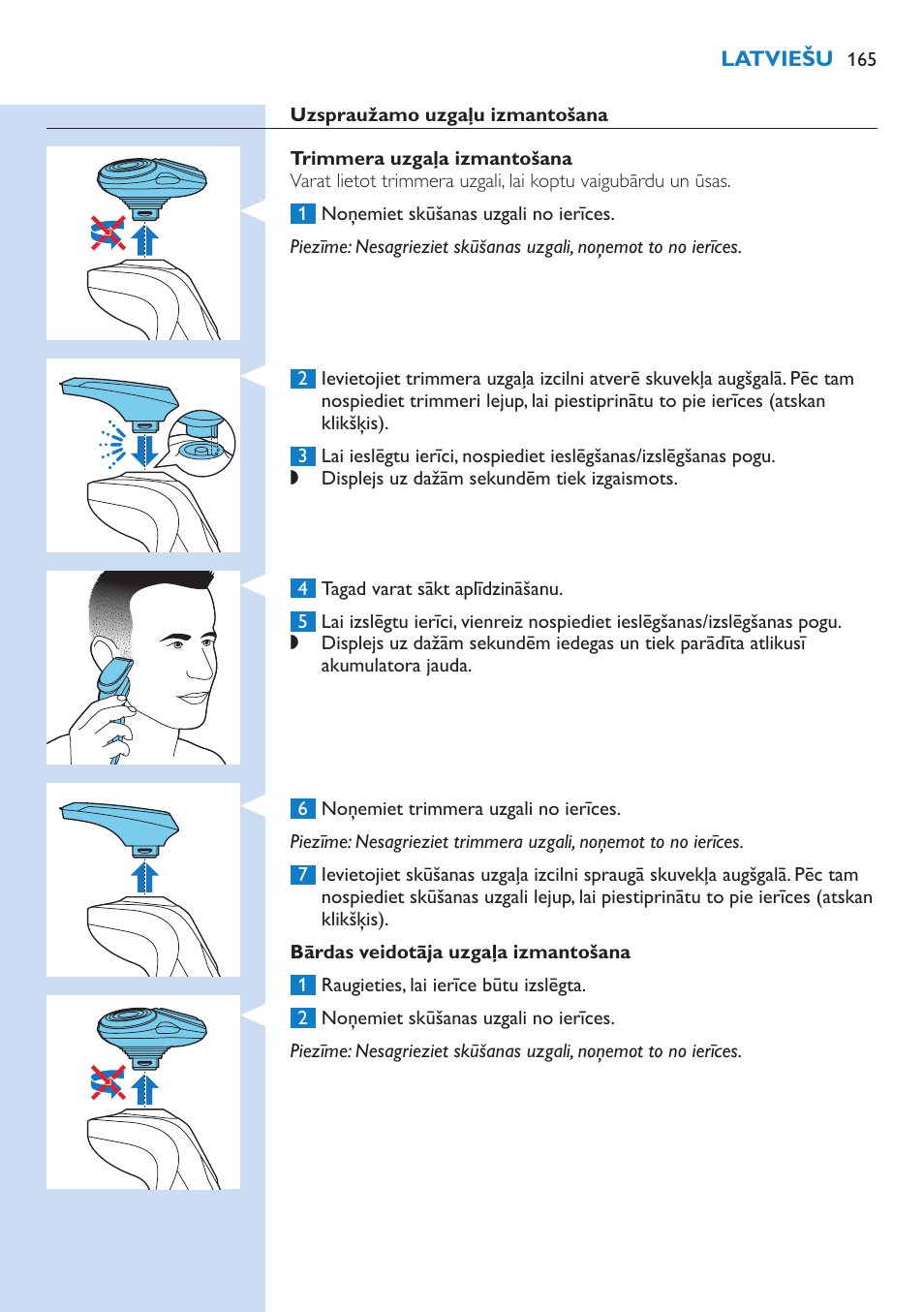 Philips Norelco SHAVER Series 9000 wet and dry electric shaver S9721-84 V-Track Precision Blades Contour Detect Technology SmartClean System PRO Digital User Interface with SmartClean System PRO and Aquatec Wet & Dry User Manual | Page 165 / 352