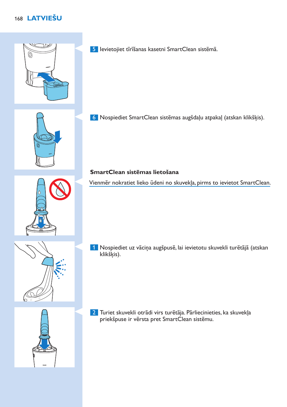 Philips Norelco SHAVER Series 9000 wet and dry electric shaver S9721-84 V-Track Precision Blades Contour Detect Technology SmartClean System PRO Digital User Interface with SmartClean System PRO and Aquatec Wet & Dry User Manual | Page 168 / 352