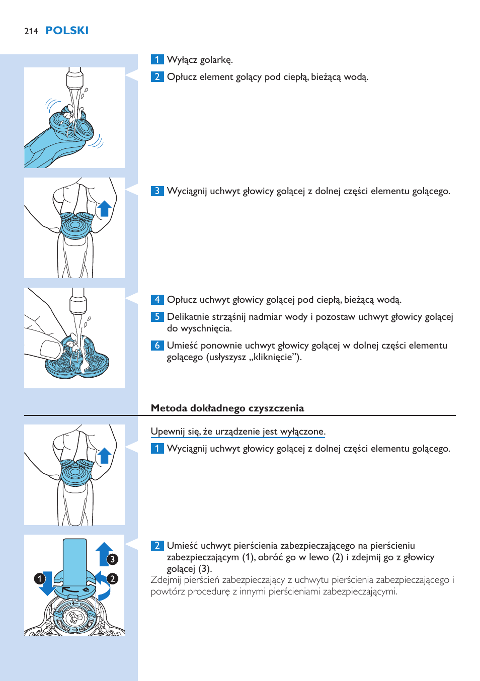 Philips Norelco SHAVER Series 9000 wet and dry electric shaver S9721-84 V-Track Precision Blades Contour Detect Technology SmartClean System PRO Digital User Interface with SmartClean System PRO and Aquatec Wet & Dry User Manual | Page 214 / 352