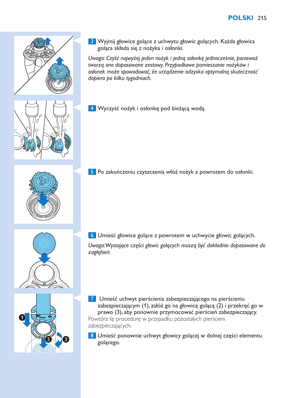 Philips Norelco SHAVER Series 9000 wet and dry electric shaver S9721-84 V-Track Precision Blades Contour Detect Technology SmartClean System PRO Digital User Interface with SmartClean System PRO and Aquatec Wet & Dry User Manual | Page 215 / 352