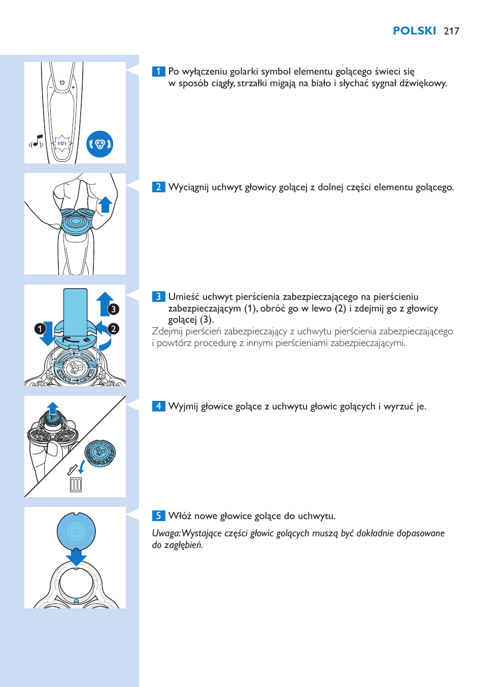 Philips Norelco SHAVER Series 9000 wet and dry electric shaver S9721-84 V-Track Precision Blades Contour Detect Technology SmartClean System PRO Digital User Interface with SmartClean System PRO and Aquatec Wet & Dry User Manual | Page 217 / 352