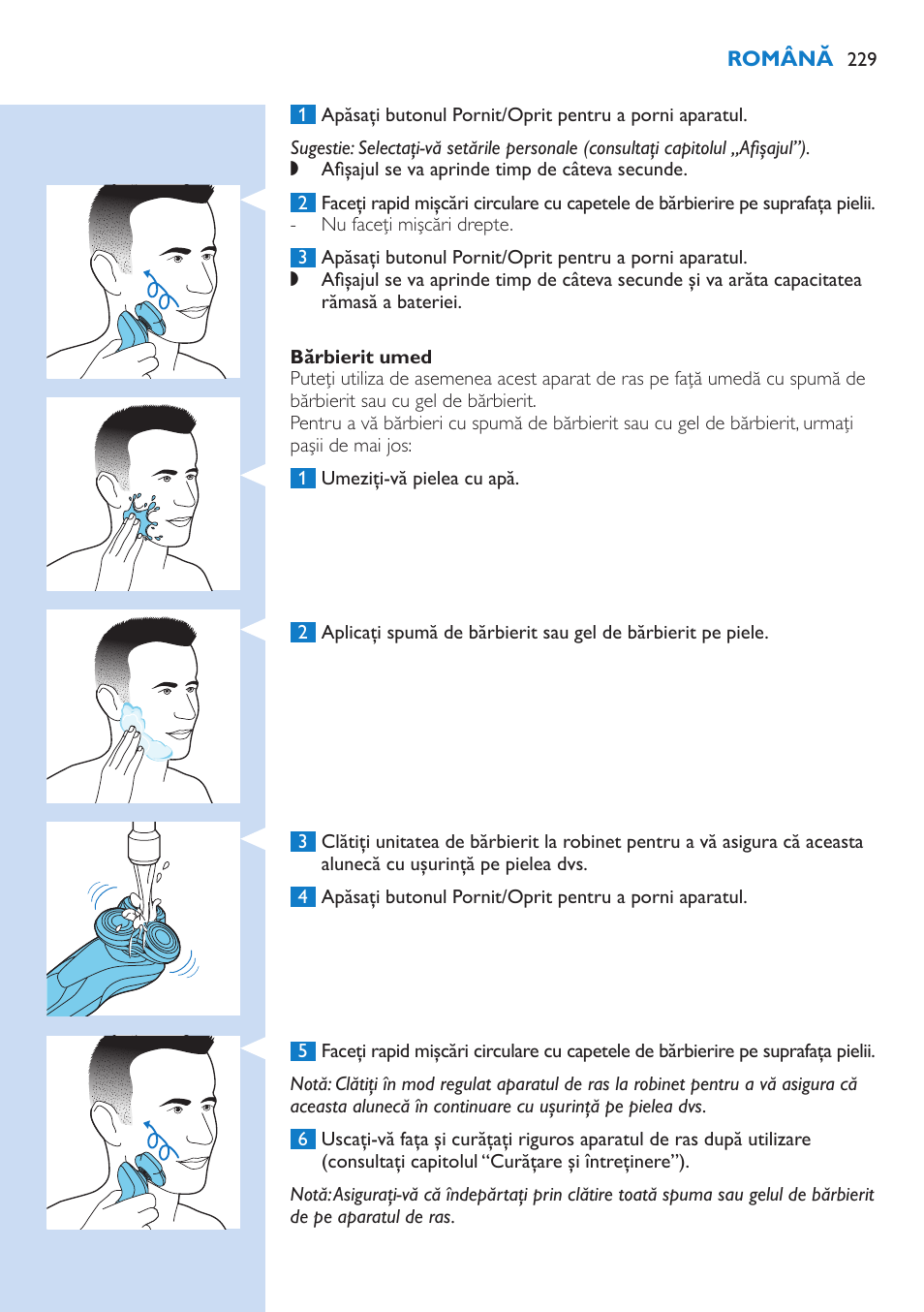 Philips Norelco SHAVER Series 9000 wet and dry electric shaver S9721-84 V-Track Precision Blades Contour Detect Technology SmartClean System PRO Digital User Interface with SmartClean System PRO and Aquatec Wet & Dry User Manual | Page 229 / 352