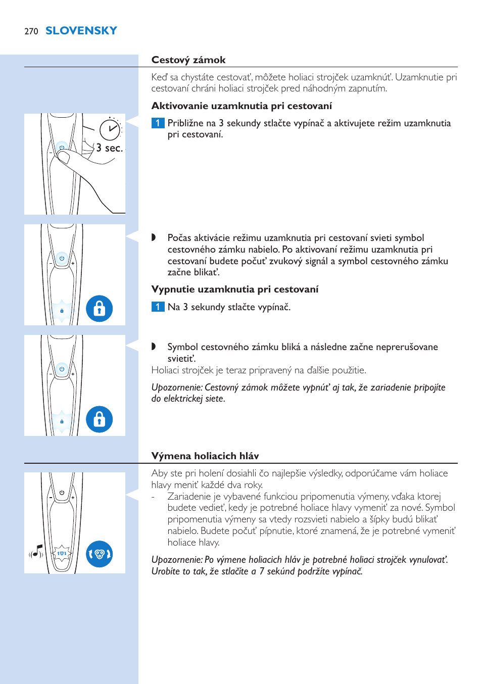 Philips Norelco SHAVER Series 9000 wet and dry electric shaver S9721-84 V-Track Precision Blades Contour Detect Technology SmartClean System PRO Digital User Interface with SmartClean System PRO and Aquatec Wet & Dry User Manual | Page 270 / 352