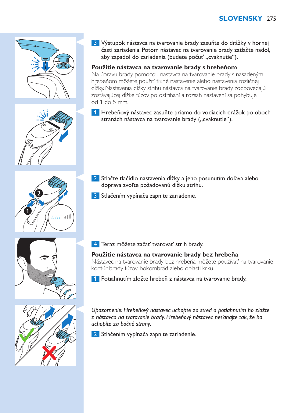Philips Norelco SHAVER Series 9000 wet and dry electric shaver S9721-84 V-Track Precision Blades Contour Detect Technology SmartClean System PRO Digital User Interface with SmartClean System PRO and Aquatec Wet & Dry User Manual | Page 275 / 352