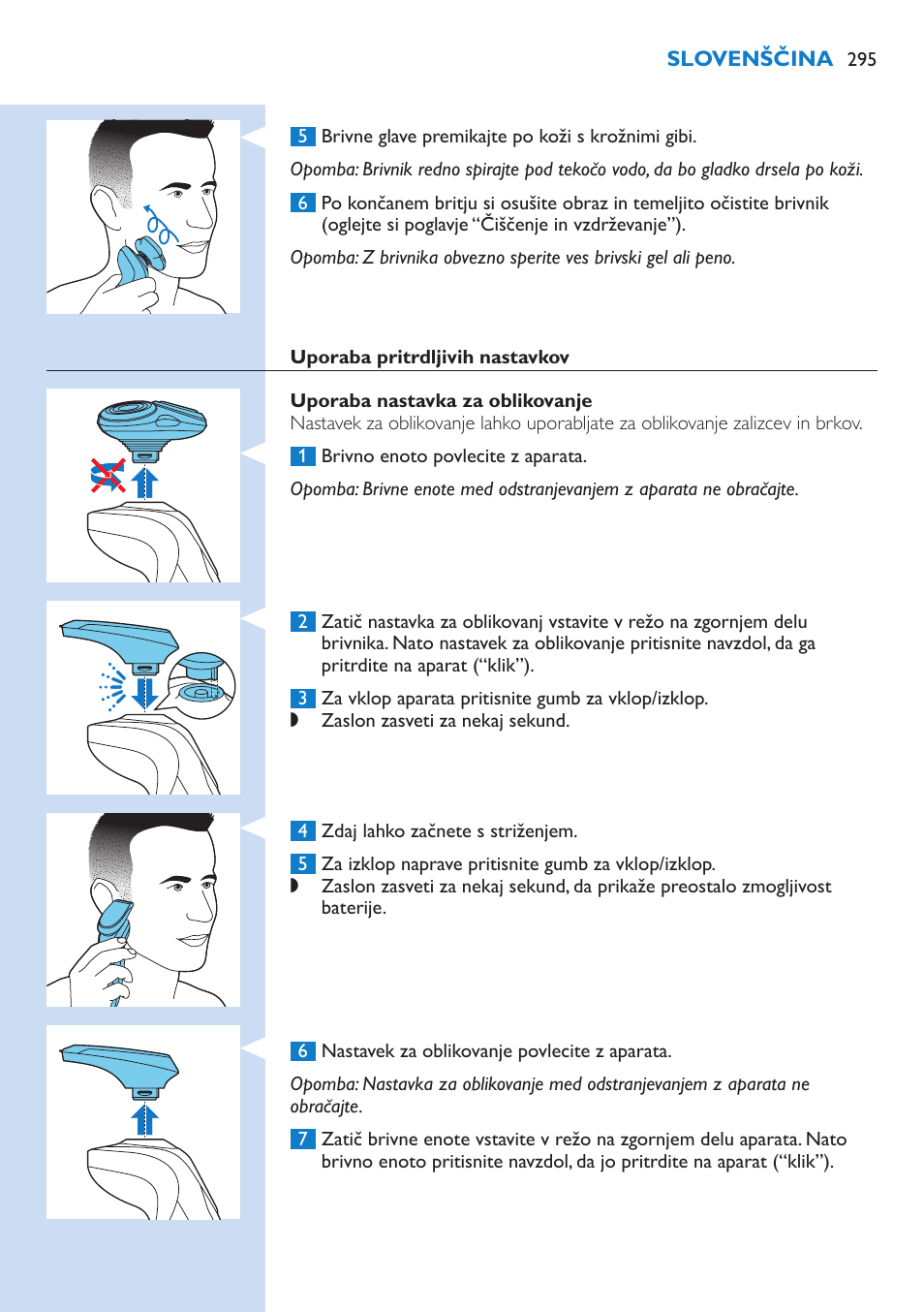 Philips Norelco SHAVER Series 9000 wet and dry electric shaver S9721-84 V-Track Precision Blades Contour Detect Technology SmartClean System PRO Digital User Interface with SmartClean System PRO and Aquatec Wet & Dry User Manual | Page 295 / 352