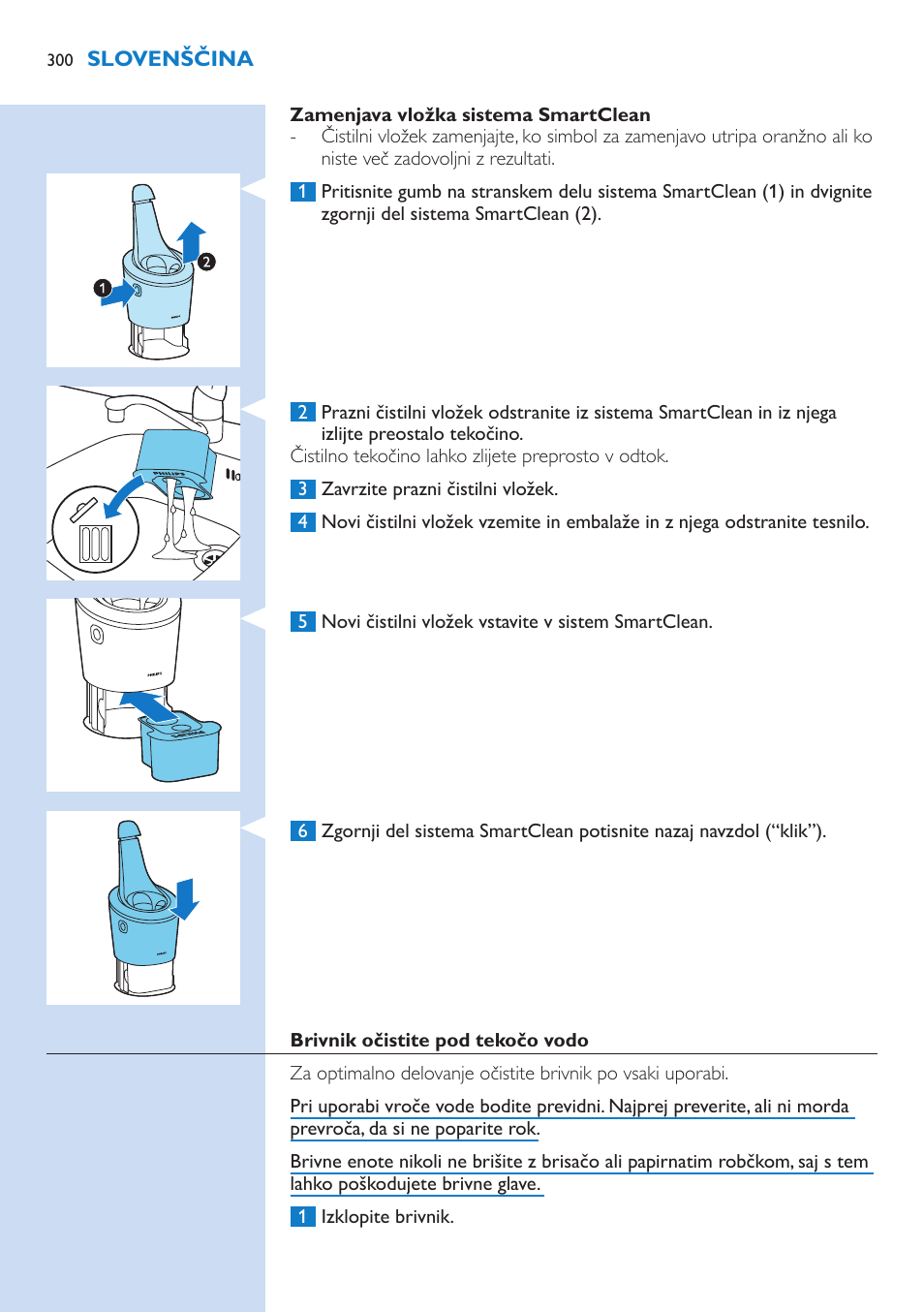 Philips Norelco SHAVER Series 9000 wet and dry electric shaver S9721-84 V-Track Precision Blades Contour Detect Technology SmartClean System PRO Digital User Interface with SmartClean System PRO and Aquatec Wet & Dry User Manual | Page 300 / 352