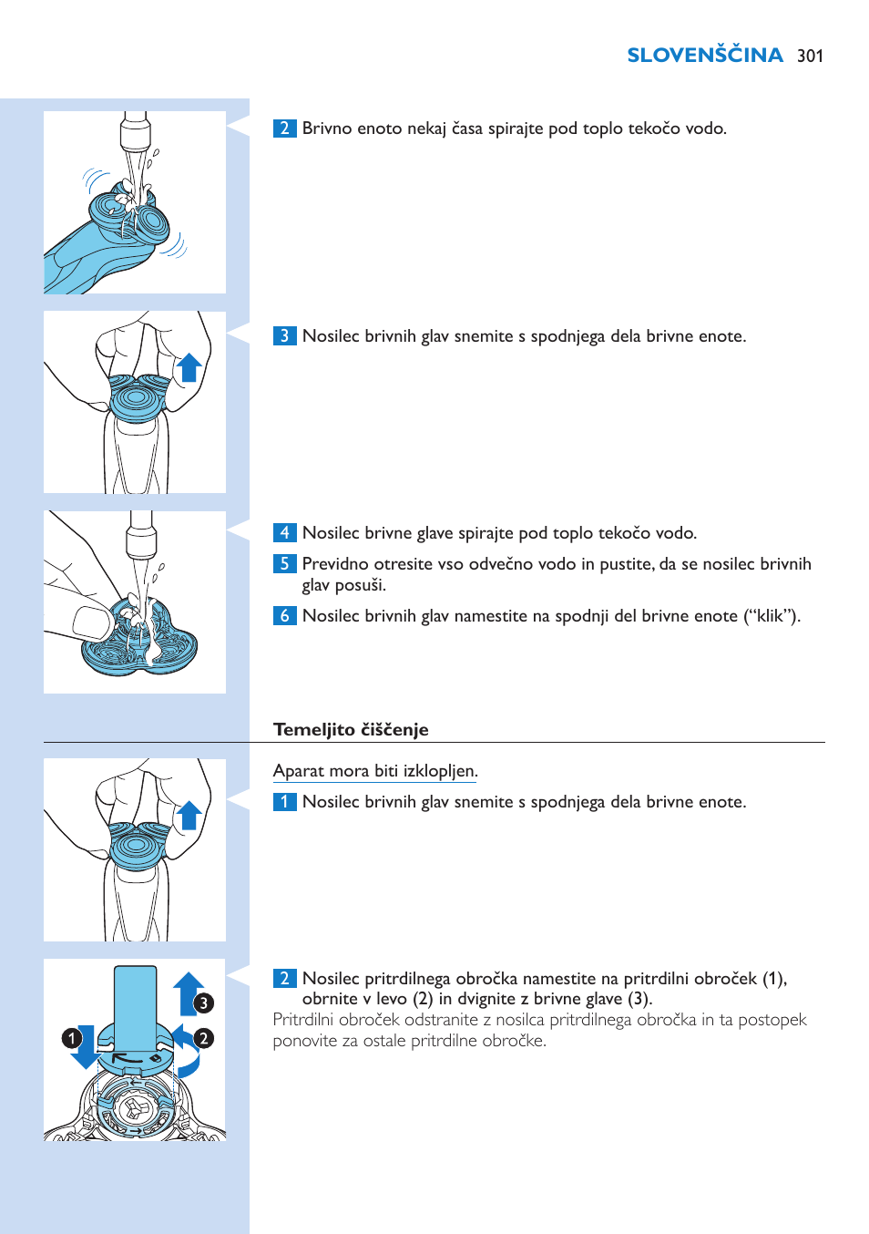 Philips Norelco SHAVER Series 9000 wet and dry electric shaver S9721-84 V-Track Precision Blades Contour Detect Technology SmartClean System PRO Digital User Interface with SmartClean System PRO and Aquatec Wet & Dry User Manual | Page 301 / 352