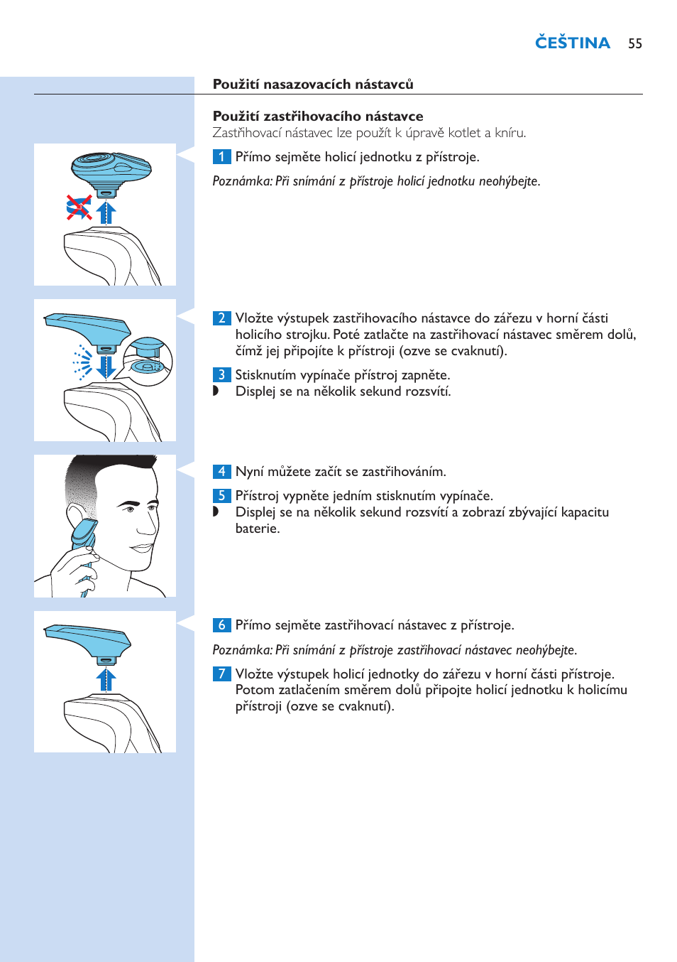 Philips Norelco SHAVER Series 9000 wet and dry electric shaver S9721-84 V-Track Precision Blades Contour Detect Technology SmartClean System PRO Digital User Interface with SmartClean System PRO and Aquatec Wet & Dry User Manual | Page 55 / 352