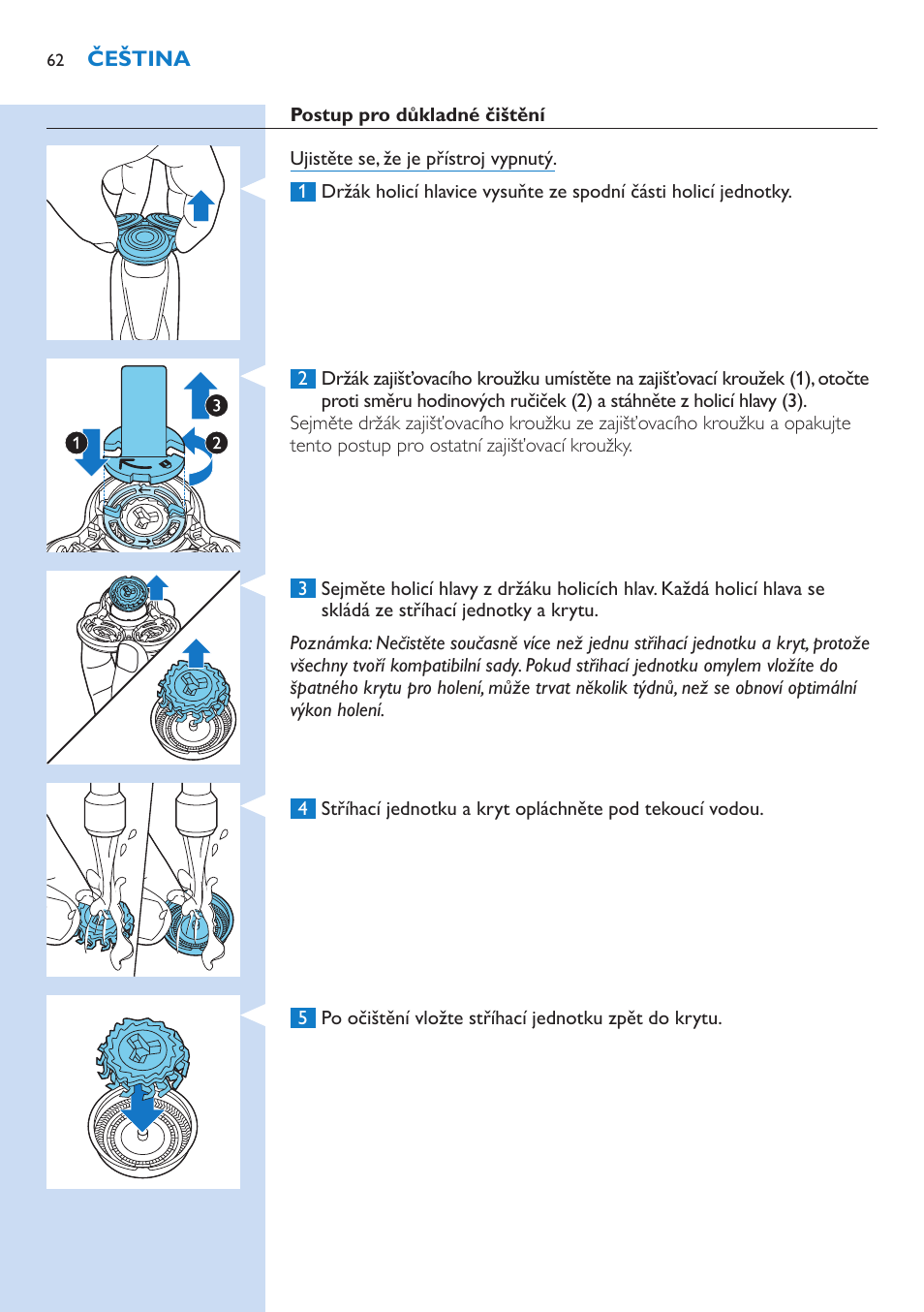 Philips Norelco SHAVER Series 9000 wet and dry electric shaver S9721-84 V-Track Precision Blades Contour Detect Technology SmartClean System PRO Digital User Interface with SmartClean System PRO and Aquatec Wet & Dry User Manual | Page 62 / 352