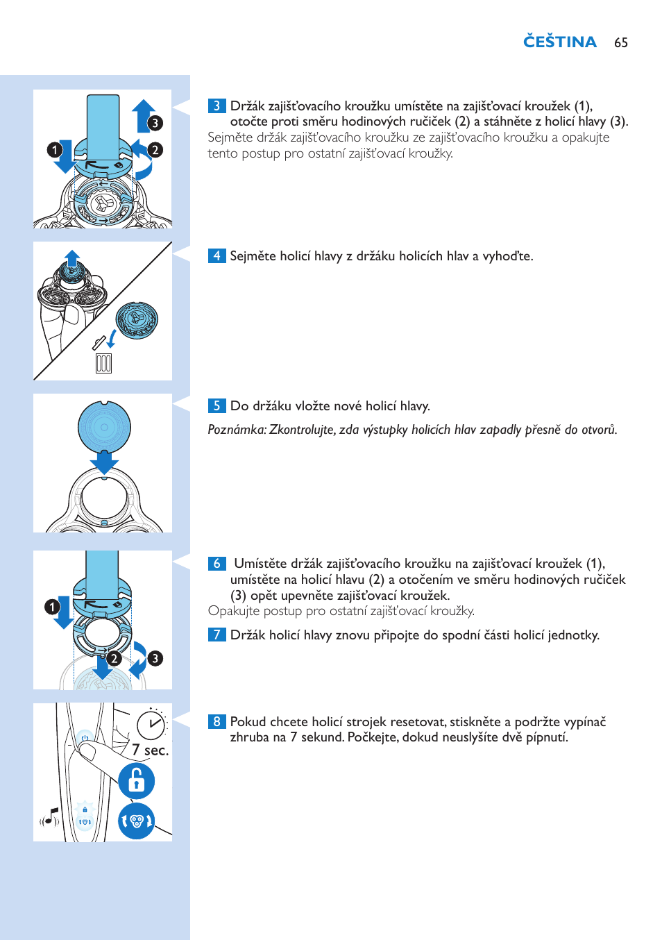 Philips Norelco SHAVER Series 9000 wet and dry electric shaver S9721-84 V-Track Precision Blades Contour Detect Technology SmartClean System PRO Digital User Interface with SmartClean System PRO and Aquatec Wet & Dry User Manual | Page 65 / 352