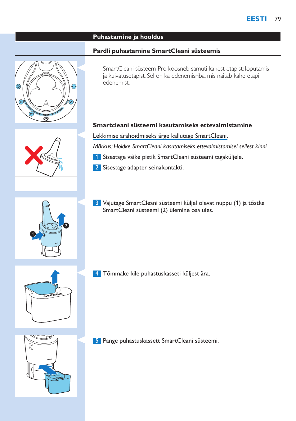 Philips Norelco SHAVER Series 9000 wet and dry electric shaver S9721-84 V-Track Precision Blades Contour Detect Technology SmartClean System PRO Digital User Interface with SmartClean System PRO and Aquatec Wet & Dry User Manual | Page 79 / 352