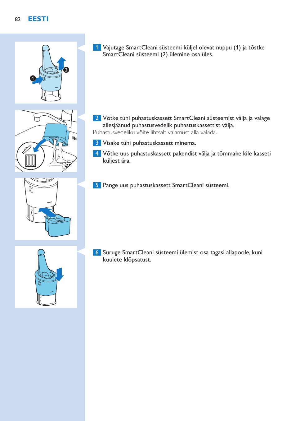 Philips Norelco SHAVER Series 9000 wet and dry electric shaver S9721-84 V-Track Precision Blades Contour Detect Technology SmartClean System PRO Digital User Interface with SmartClean System PRO and Aquatec Wet & Dry User Manual | Page 82 / 352