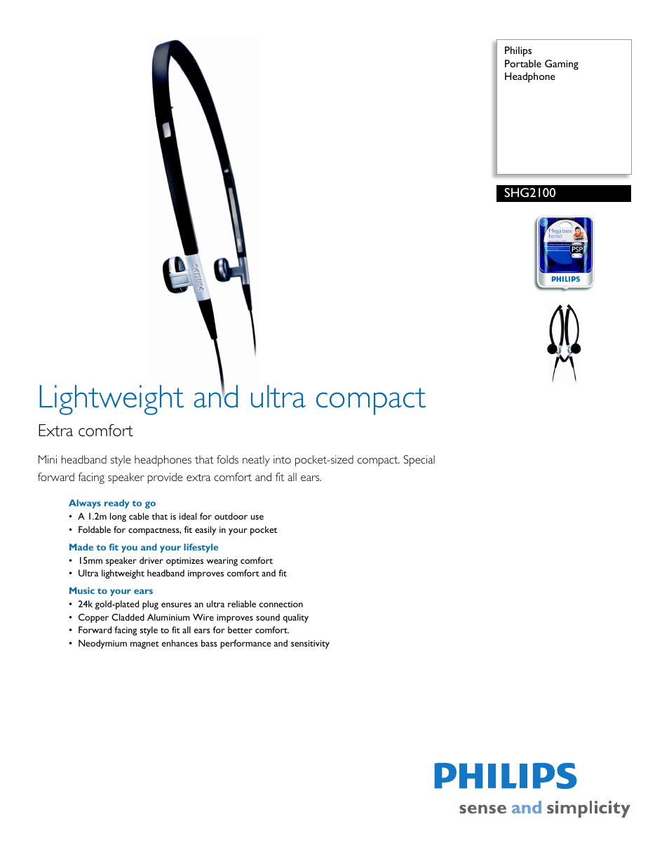 Philips SHG2100-97 User Manual | 2 pages