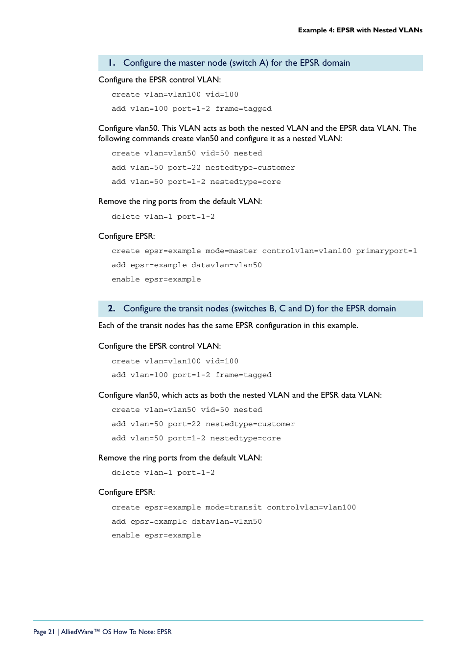 Allied Telesis AlliedWare  OS User Manual | Page 21 / 56